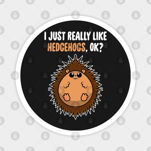 I Just Really Like Hedgehogs OK ? Cute Toddlers Kids product Magnet by theodoros20